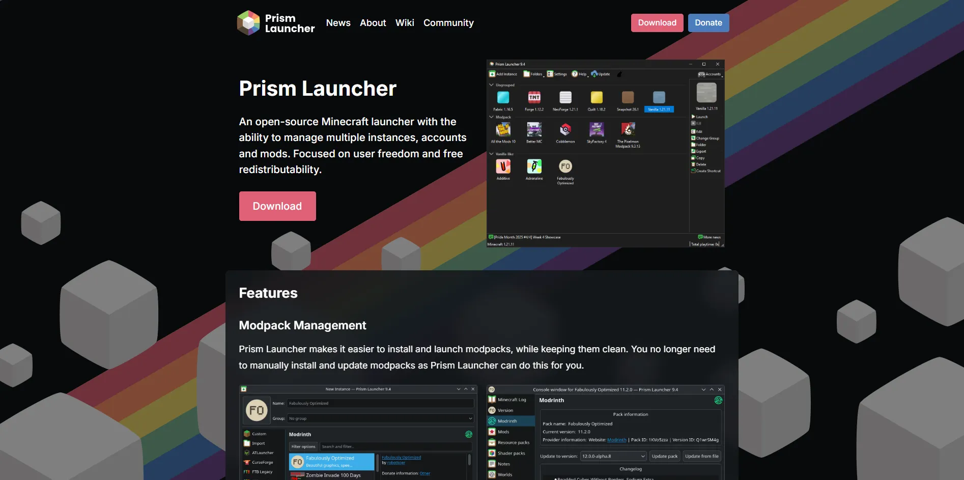 PrismLauncher 網站